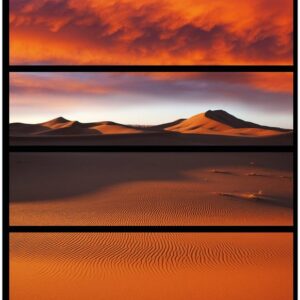 Wallario Möbelfolie Sahara Wüste II - Sanddünen im Sonnenuntergang