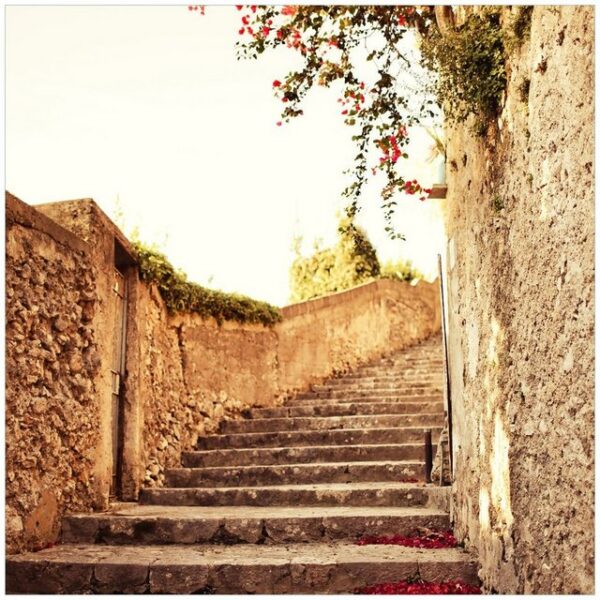 Wallario Möbelfolie Steinerne Treppe in Italien