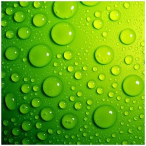 Wallario Möbelfolie Wassertropfen auf Grün