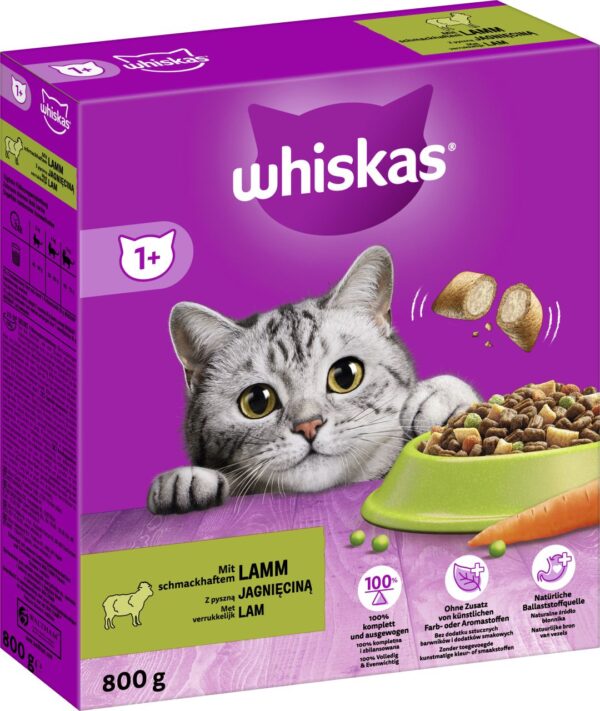 Whiskas Trockenfutter 1+ mit Lamm 800 g