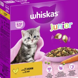 Whiskas Trockenfutter Junior 2-12 Monate mit Huhn 800 g