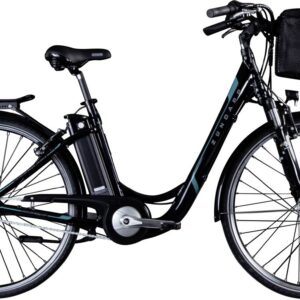 Zündapp E-Bike City Z510 Damen 28 Zoll RH 48cm 3-Gang 374 Wh schwarz türkis