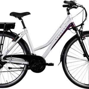 Zündapp E-Bike Trekking Z802 Damen 28 Zoll RH 48cm 21-Gang 374 Wh weiß lila