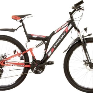 Zündapp Mountainbike Blue 5.0 MTB Fully 28 Zoll RH 48cm 21-Gang schwarz rot