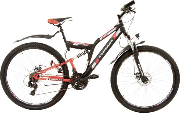 Zündapp Mountainbike Blue 5.0 MTB Fully 28 Zoll RH 48cm 21-Gang schwarz rot