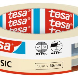 tesa Malerband Classic 50 m x 30 mm, weiß