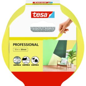 tesa Malerband Professional 50 m x 30 mm, gelb