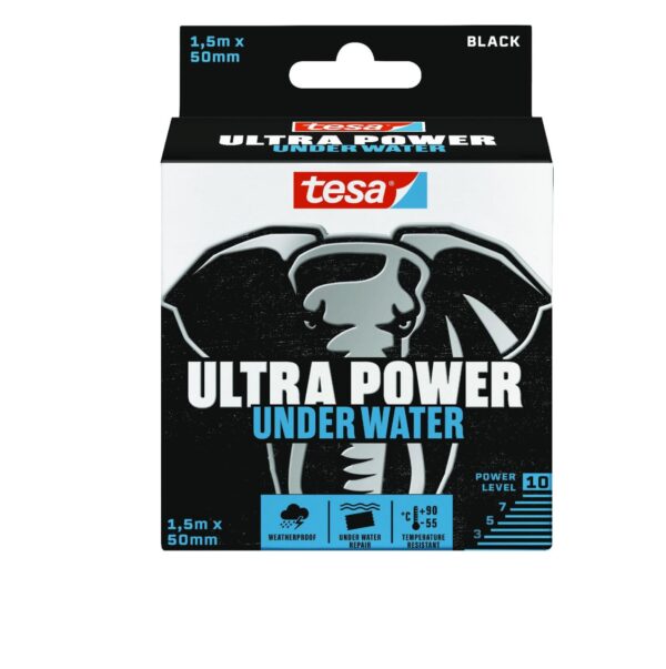 tesa Ultra Power Under Water 1,5 m x 50 mm, schwarz