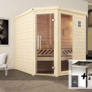 weka Premium Massivholz-Sauna Turku Gr. 2 Sparset 7,5 kW BioS