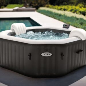 Intex Pure Spa Octagon Bubble Jet mit Salzwassersystem Ø 201 x 71 cm