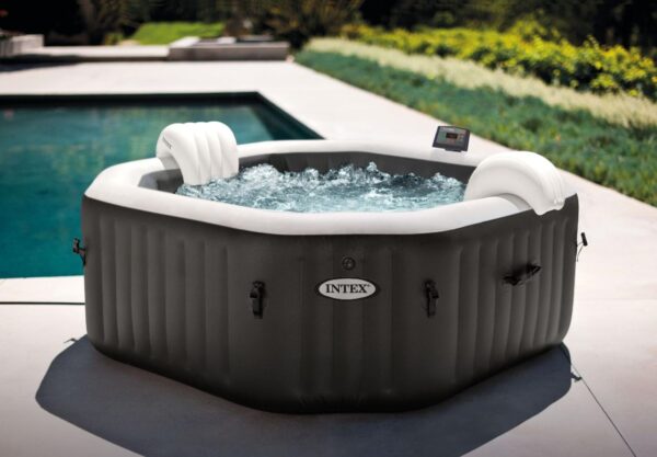 Intex Pure Spa Octagon Bubble Jet mit Salzwassersystem Ø 201 x 71 cm