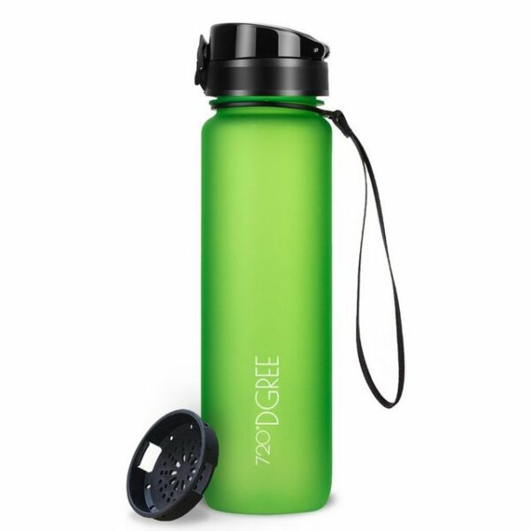 720°DGREE Trinkflasche uberBottle 1000ml auslaufsicher, 1L Sportflasche mit Früchtesieb - Bruchsicher aus Softtouch Kunststoff