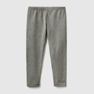 Benetton, Leggings Aus Stretchiger Baumwolle, größe 82, Dunkelgrau, female