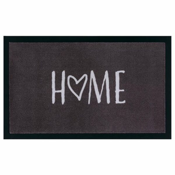 Fußmatte Fußmatte Home, braun 45x75 cm, Teppich Boss, rechteckig, Höhe 6 mm, In/- Outdoor geeignet, Schriftzug, Robust, Pflegeleicht, Kurzflor, Teppich Boss, rechteckig, Höhe: 5 mm