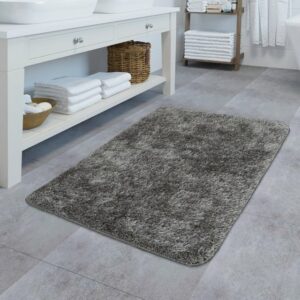 Fußmatte Hochflor Badematte Einfarbig Moderner Rutschfester Badezimmerteppich, TT Home, rechteckig, Höhe: 29 mm