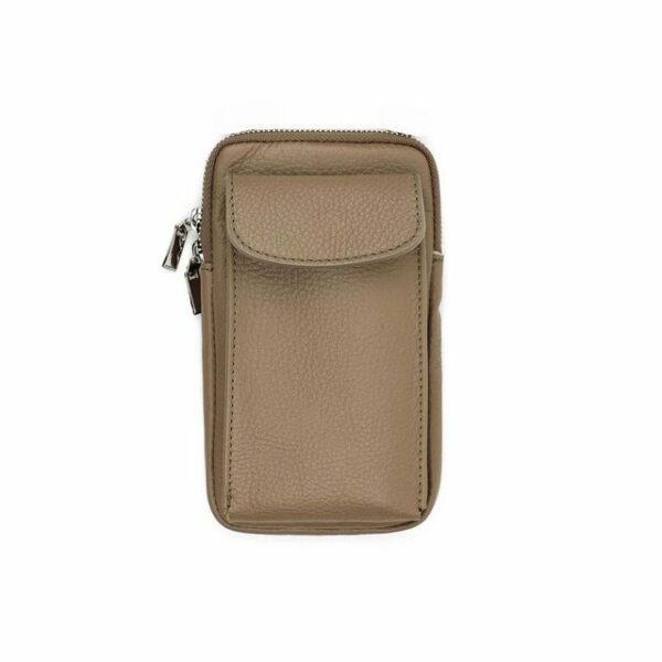 ITALYSHOP24 Schultertasche Damen Leder Handytasche Tasche CrossBody, als Schultertasche, CrossOver, Umhängetasche tragbar