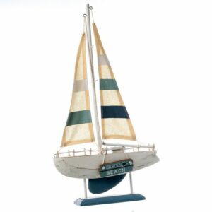 MARELIDA Dekoobjekt Segelboot Segelschiff maritime Dekoration Küste Holz Wohndeko H: 42cm (1 St)