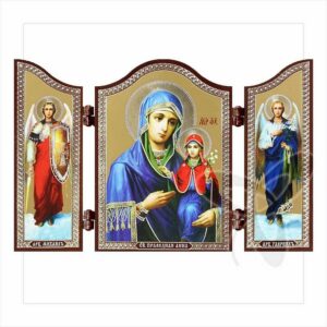 NKlaus Holzbild 1435 Heilige Anna Christliche Ikone Triptychon Ann, Triptychon