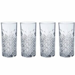 Pasabahce Glas TIMELESS 520205 4er Set Wassergläser Lang 365 ml Gläser-Set Saft