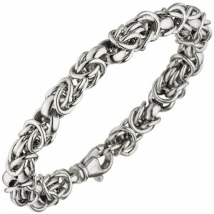 Schmuck Krone Silberarmband 7,2mm Armband Armkette Armschmuck Erbs-Königskette aus echtem 925 Silber 20cm