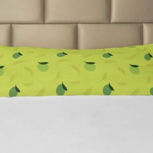 Seitenschläferkissenbezug Deko-Akzent Langer Kissenbezug, Abakuhaus, Limette Silhouette von Zitrusfrucht