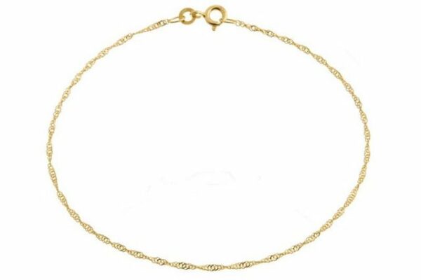 Silberkettenstore Goldarmband Singapurketten Armband 1,4mm - 333 Gold