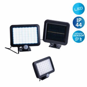 Solar Außenleuchte Solarpanel Berto 250 lm, Licht kaltweiß, schwarz