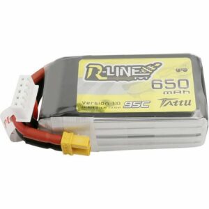 Tattu R-Line 650mAh 14.8V 4S1P 95C Lipo Battery Akku