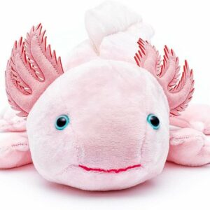 Uni-Toys Kuscheltier Axolotl - verschiedene Farben - 32 cm (Länge) - Plüsch, Plüschtier, zu 100 % recyceltes Füllmaterial