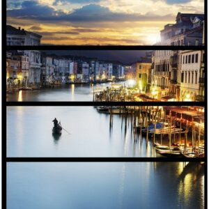 Wallario Möbelfolie Canal Grande in Venedig am Abend mit untergehender Sonne