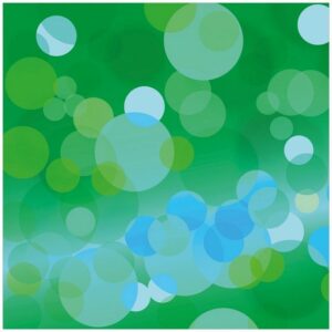 Wallario Möbelfolie Grüne und blaue Kreise - harmonisches Muster
