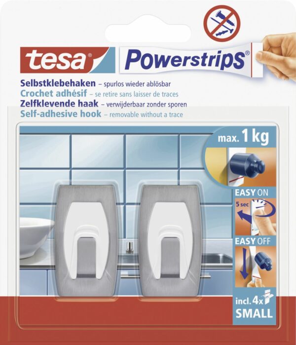 tesa Haken Powerstrip Small chrom