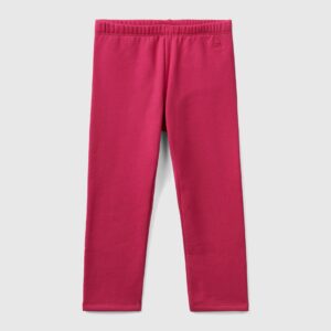 Benetton, Leggings Aus Warmem Sweatstoff, größe 82, Zyklame, female