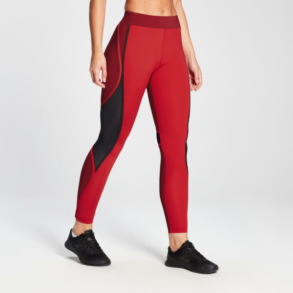 MP Damen Engage Leggings in Blockfarben - Danger/Wein - XS