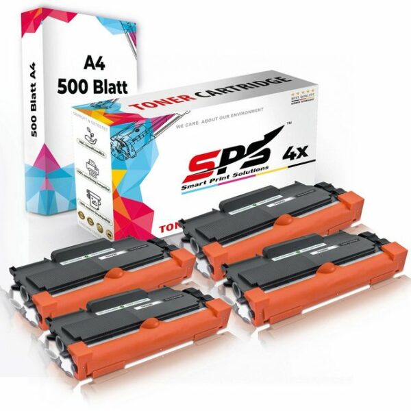 SPS Tonerkartusche Druckerpapier A4 + 4x Multipack Set Kompatibel für Brother MFC-7470 D, (5er Pack)