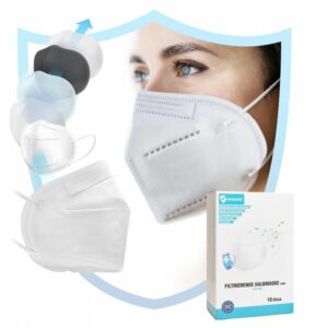 Virshields - Atemschutzmaske ohne Ventil EN149:2001+A1:2009 FFP2 nr, weiß
