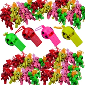 12Pcs kinder Spielzeug Fußball Kunststoff Pfeife Kinder Geburtstag Party Favors Karneval Pinata