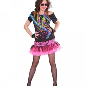 80ies Material Girl Damen Kostüm für Karneval S