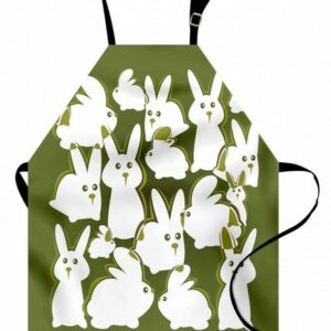 Abakuhaus Kochschürze Höhenverstellbar Klare Farben ohne verblassen, Hase Lustiges Cartoon-Ostern Tier
