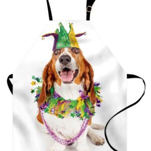 Abakuhaus Kochschürze Höhenverstellbar Klare Farben ohne verblassen, Karneval Happy Dog Jester Hat