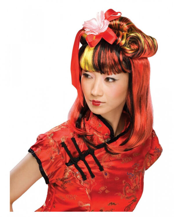Asiatische Dragon Lady Perücke für Fasching & Karneval