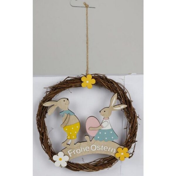 BURI Dekokranz 12x Ostern Weidenkranz Osterhasen Eier Aufhängen Tür Wand Tisch Dekora