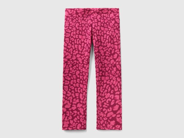 Benetton, Animalier-leggings, größe XL, Bunt, female