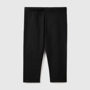 Benetton, Kniefreie Leggings, größe XL, Schwarz, female