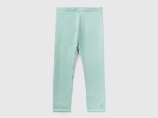 Benetton, Warme Angeraute Leggings, größe 2XL, Türkisblau, female