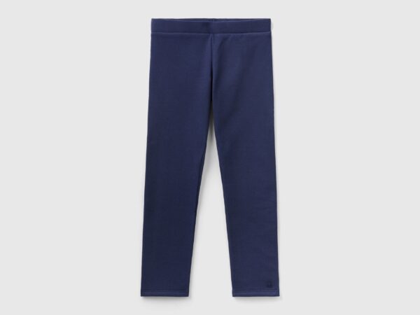 Benetton, Warme Angeraute Leggings, größe XL, Dunkelblau, female