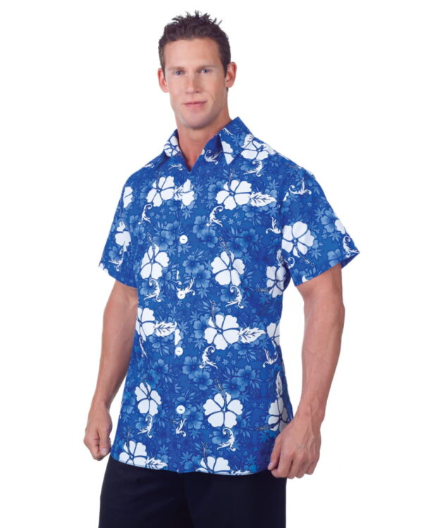 Blaues Hawaii Hemd Plus Size für Karneval XL