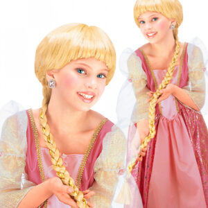 Blonde Rapunzel Kinderperücke für Fasching & Karneval