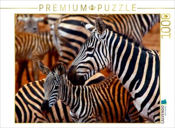 CALVENDO Puzzle CALVENDO Puzzle Zebras im Tsavo Ost 1000 Teile Lege-Größe 64 x 48 cm Foto-Puzzle Bild von Susan Michel, 1000 Puzzleteile