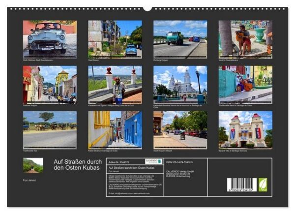 CALVENDO Wandkalender Auf Straßen durch den Osten Kubas (Premium, hochwertiger DIN A2 Wandkalender 2023, Kunstdruck in Hochglanz)